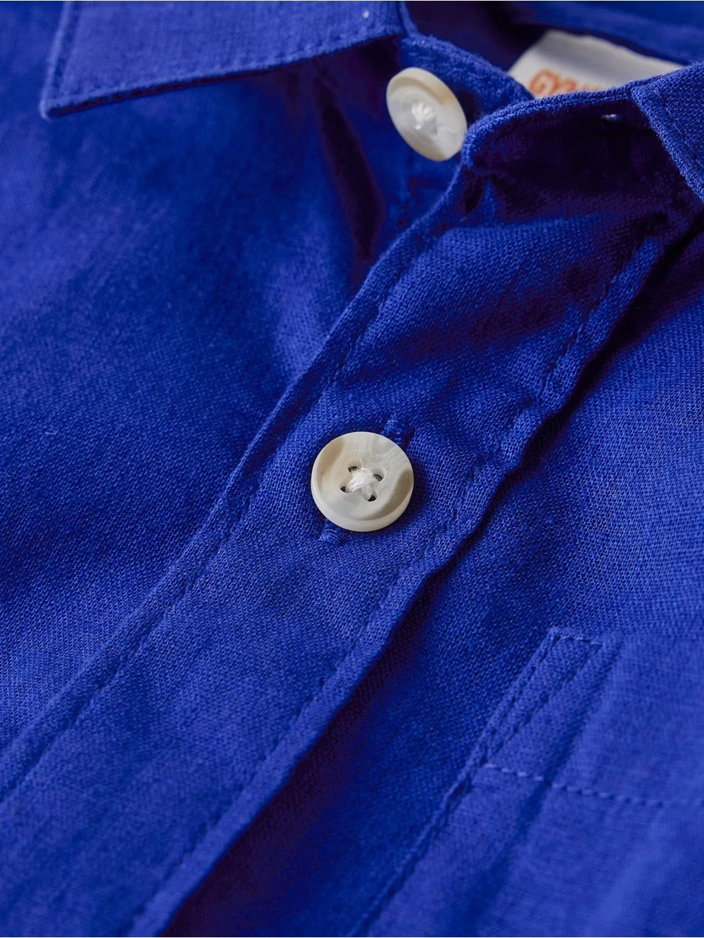 Gymboree Boys’ ‘Dad and Me’ Blue Linen-Blend Button Down Shirt Size 6